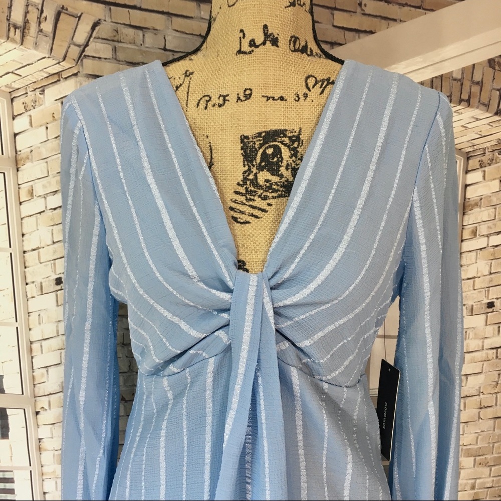 Lulu’s Million Reasons Blue Striped Mini D… - Picture 11 of 15